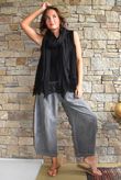 Veronica Embroidered Tank Black